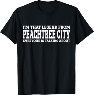 Peachtree City Hometown GA Georgia Funny City Peachtree City T-Shirt - T-Shirt | Black