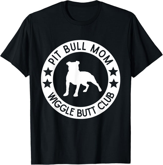 Funny Pit Bull Mom Dog Lover Mother's Day Women T-Shirt - T-Shirt | Black