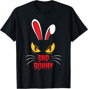Bad Rabbit Creepy Rabbit Cool Animal Friend T-Shirt - T-Shirt | Black