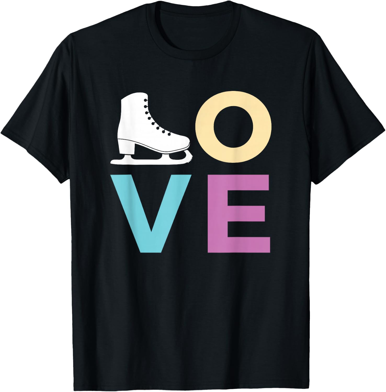Figure Skating, for Girls Women; Love to Ice Skate T-Shirt - T-Shirt | Black