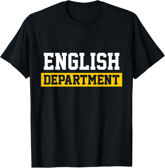Boys Girls Teachers Students English Department T-Shirt - T-Shirt | Black