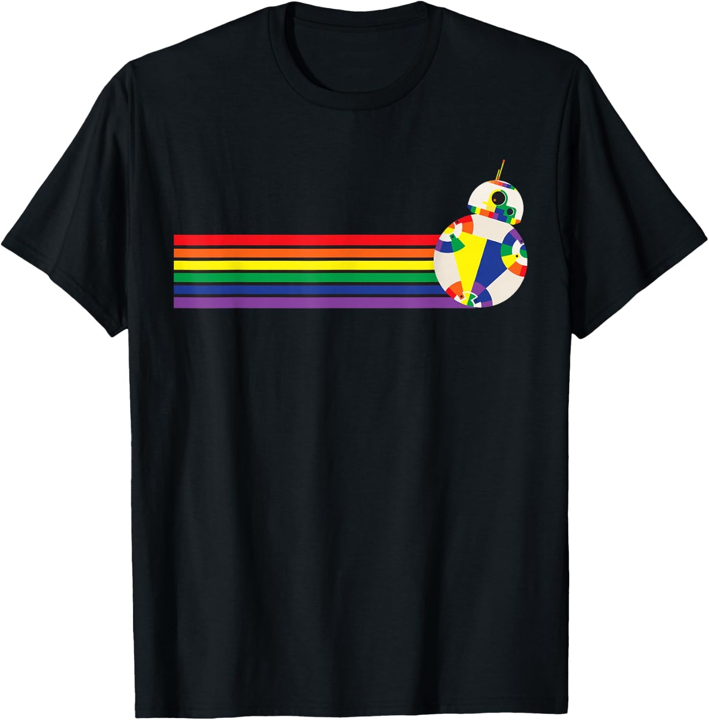 Star Wars BB-8 Rainbow T-Shirt - T-Shirt | Black