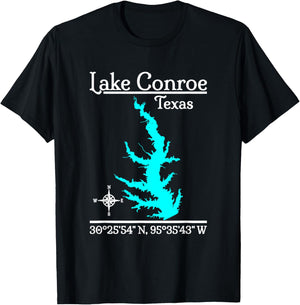 Lake Conroe - Texas T-Shirt - T-Shirt | Black