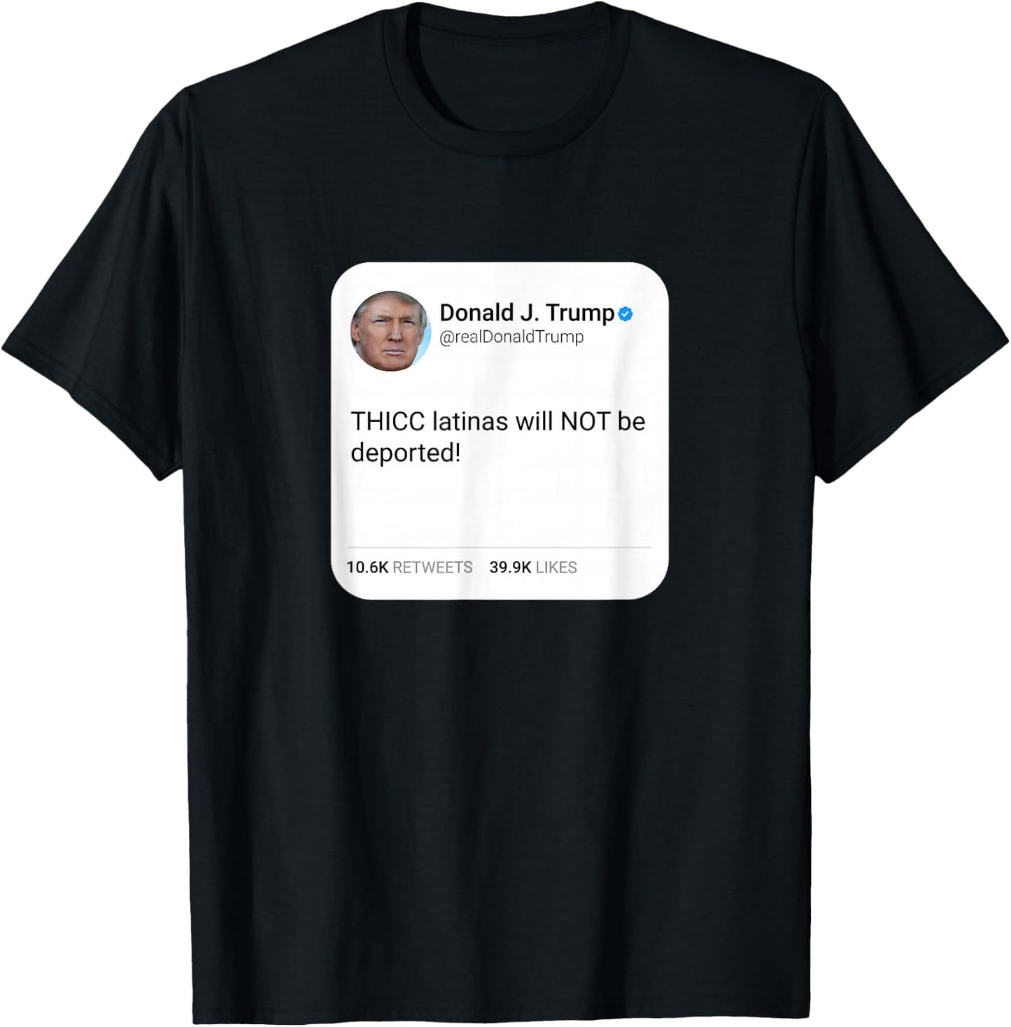 THICC latinas will NOT be deported! T-Shirt - T-Shirt | Black
