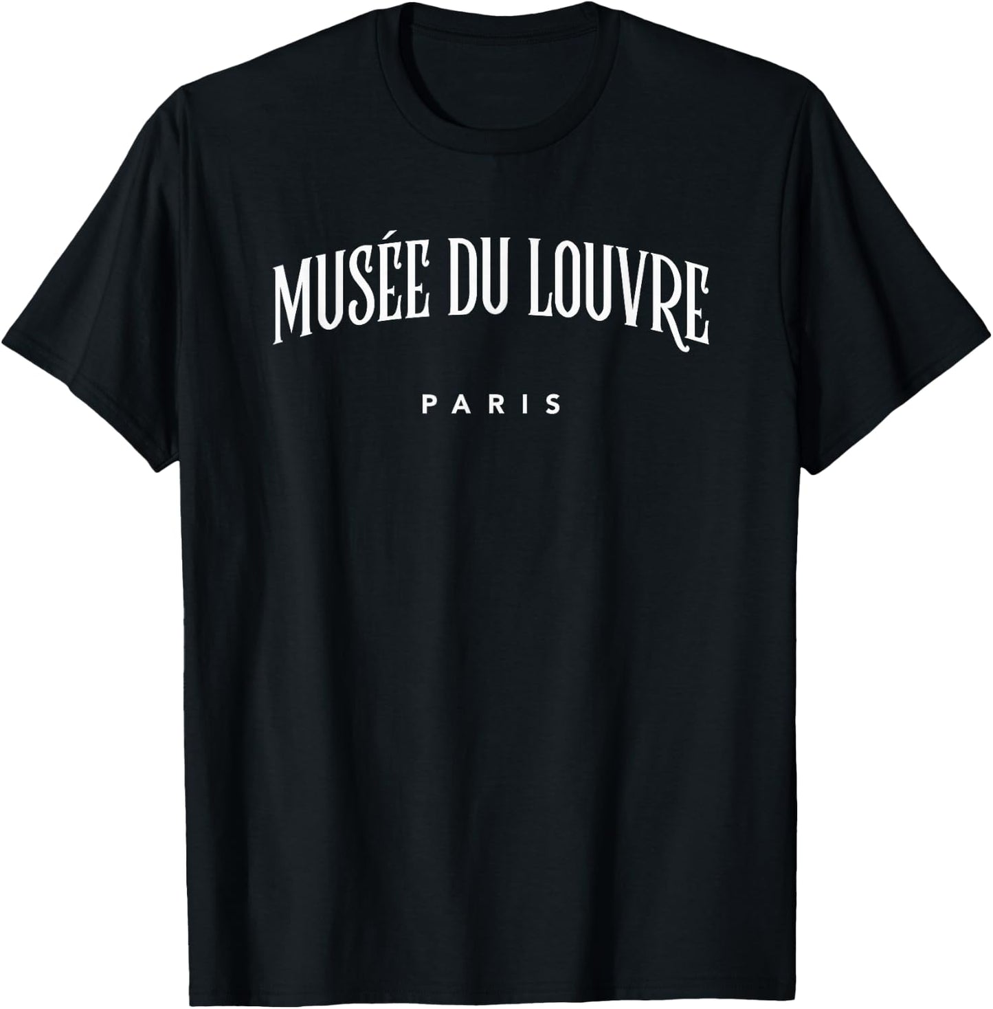 Louvre Museum Paris Classic Lettering T-Shirt - T-Shirt | Black