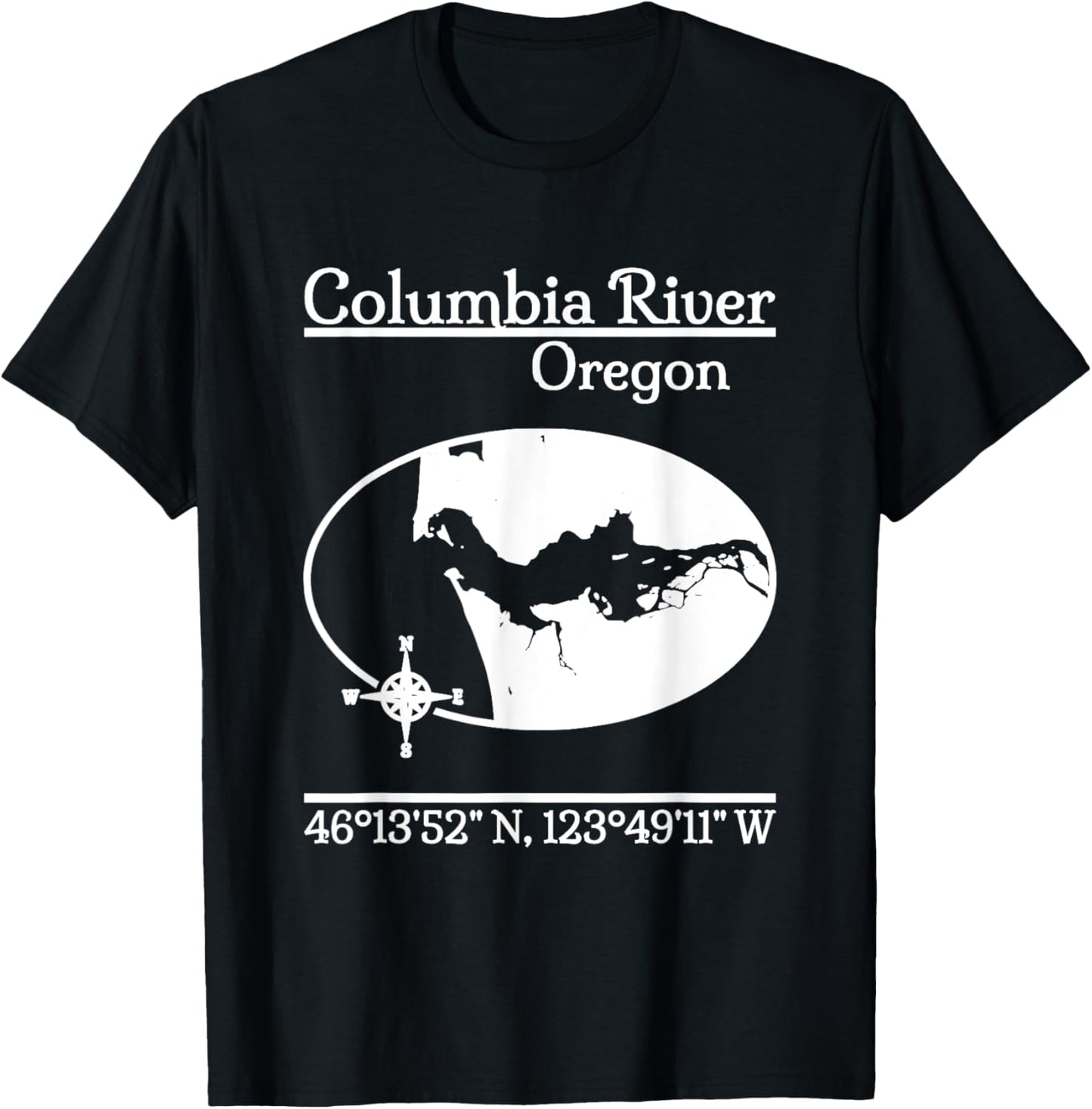 Columbia River - Oregon T-Shirt - T-Shirt | Black