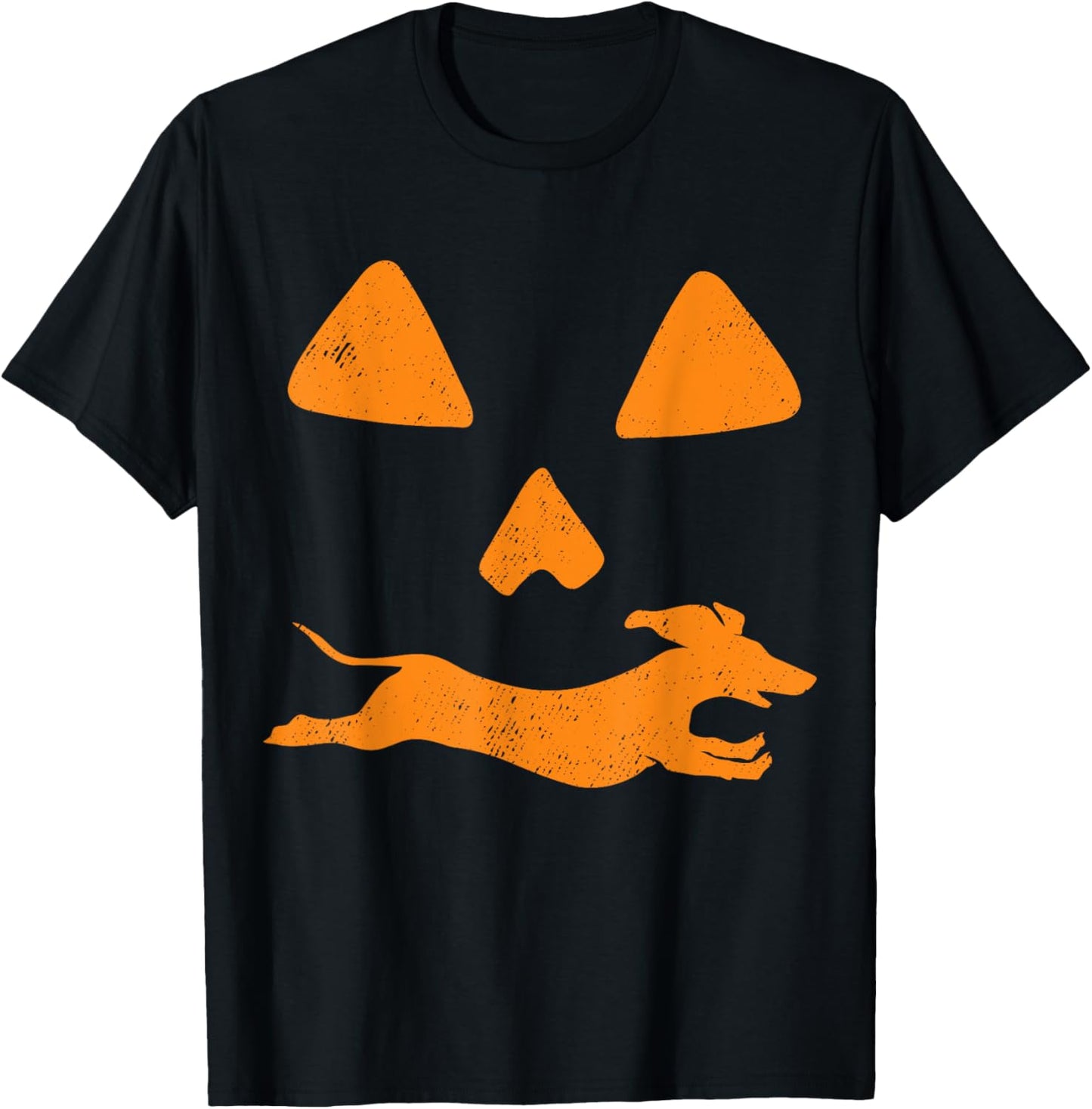 Funny Halloween Pumpkin Dachshund Jack-o-lantern Wiener Dog T-Shirt - T-Shirt | Black