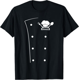Chef Coat Cooking Culinary Chef Cooking Coat Restaurant Cook T-Shirt - T-Shirt | Black