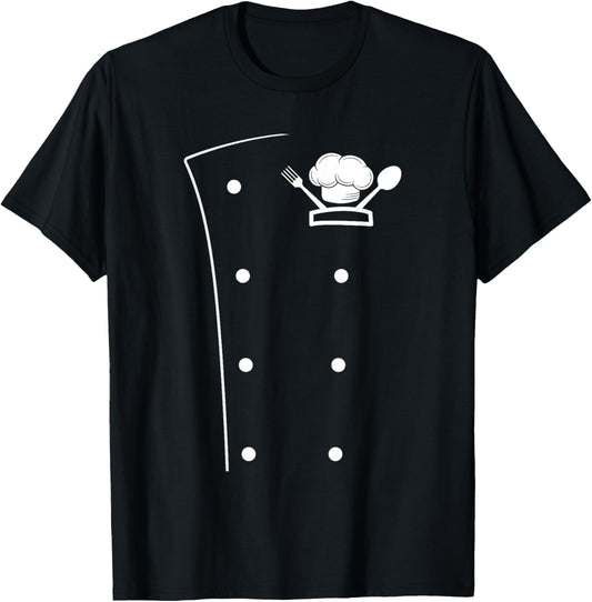 Chef Coat Cooking Culinary Chef Cooking Coat Restaurant Cook T-Shirt - T-Shirt | Black