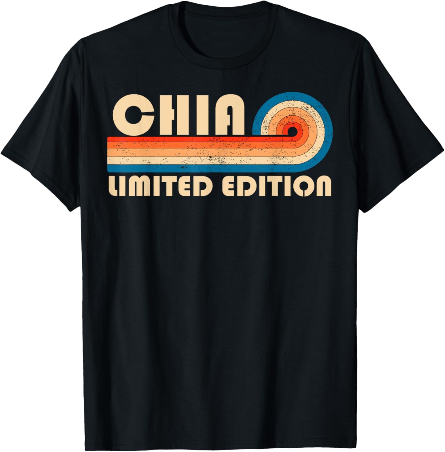 CHIA Surname Retro Vintage 80s 90s Birthday Reunion T-Shirt - T-Shirt | Black