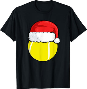 Christmas Tennis Pajama, Tennis Ball Sweater Boys Girls T-Shirt - T-Shirt | Black