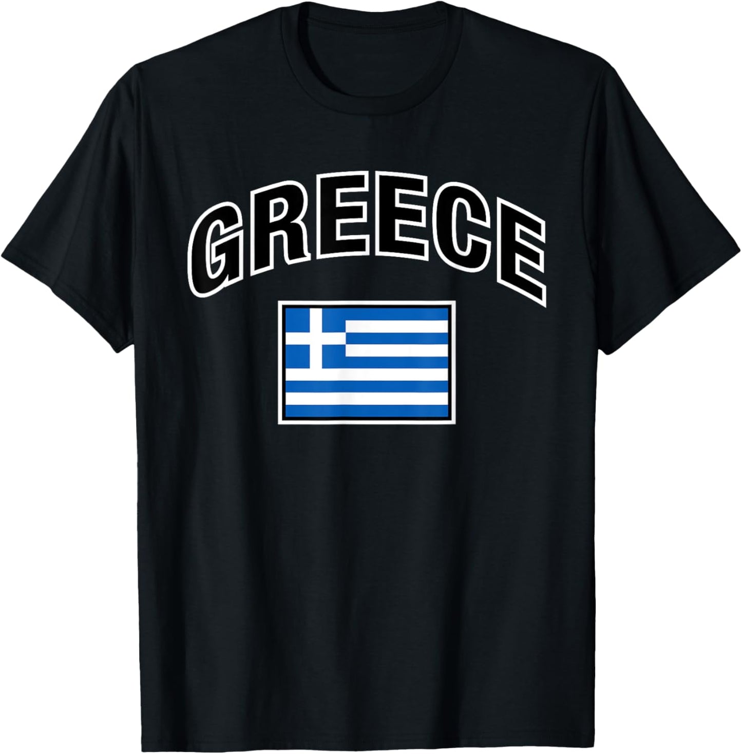Greece Flag Proud Greek T-Shirt - T-Shirt | Black