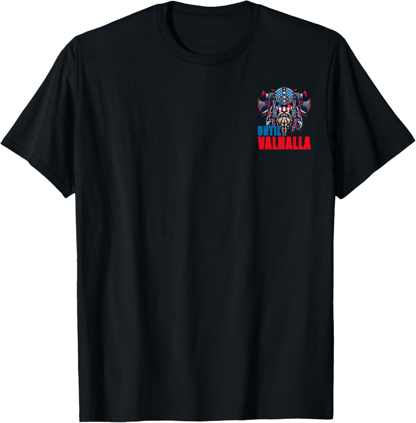 Until Valhalla Viking Norse Mythology Minimalist T-Shirt - T-Shirt | Black