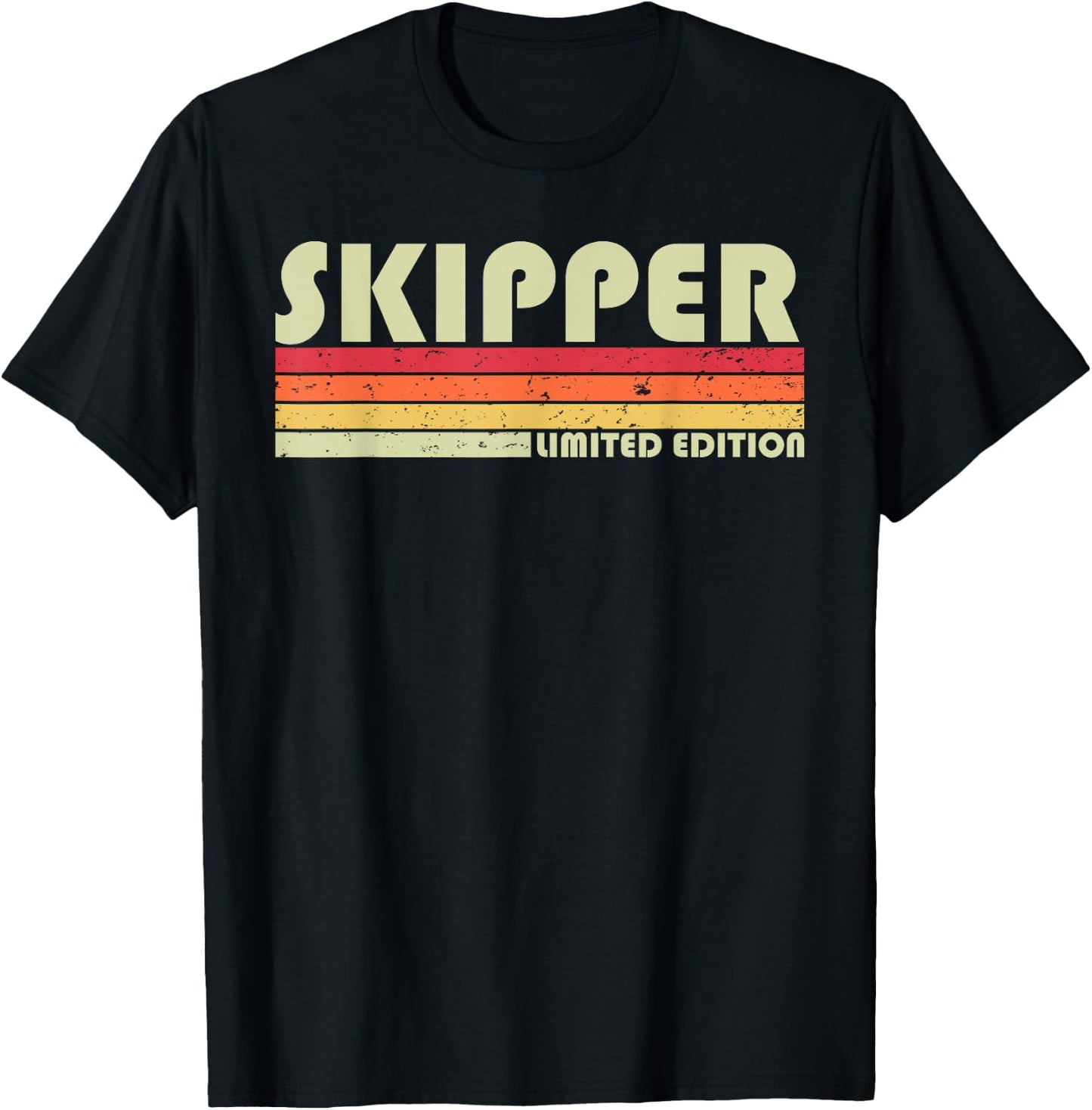 SKIPPER Funny Job Title Profession Birthday Worker Idea T-Shirt - T-Shirt | Black