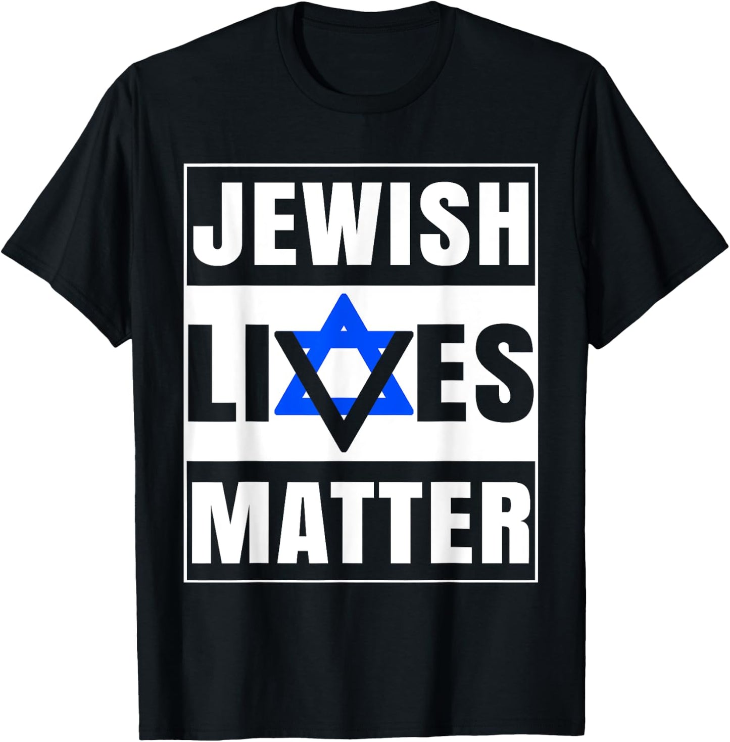 Jewish Lives Matter Shirt David Star Retro Jewish Holiday T-Shirt - T-Shirt | Black