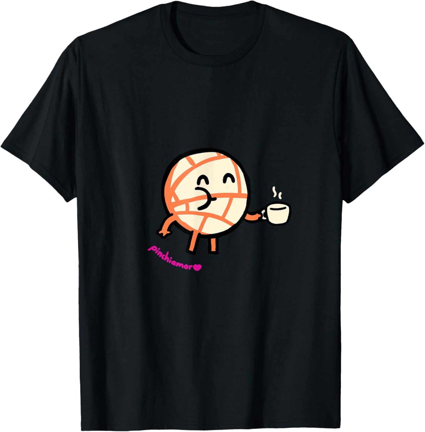 Couple desing Coffe and Pan, Love. T-Shirt - T-Shirt | Black
