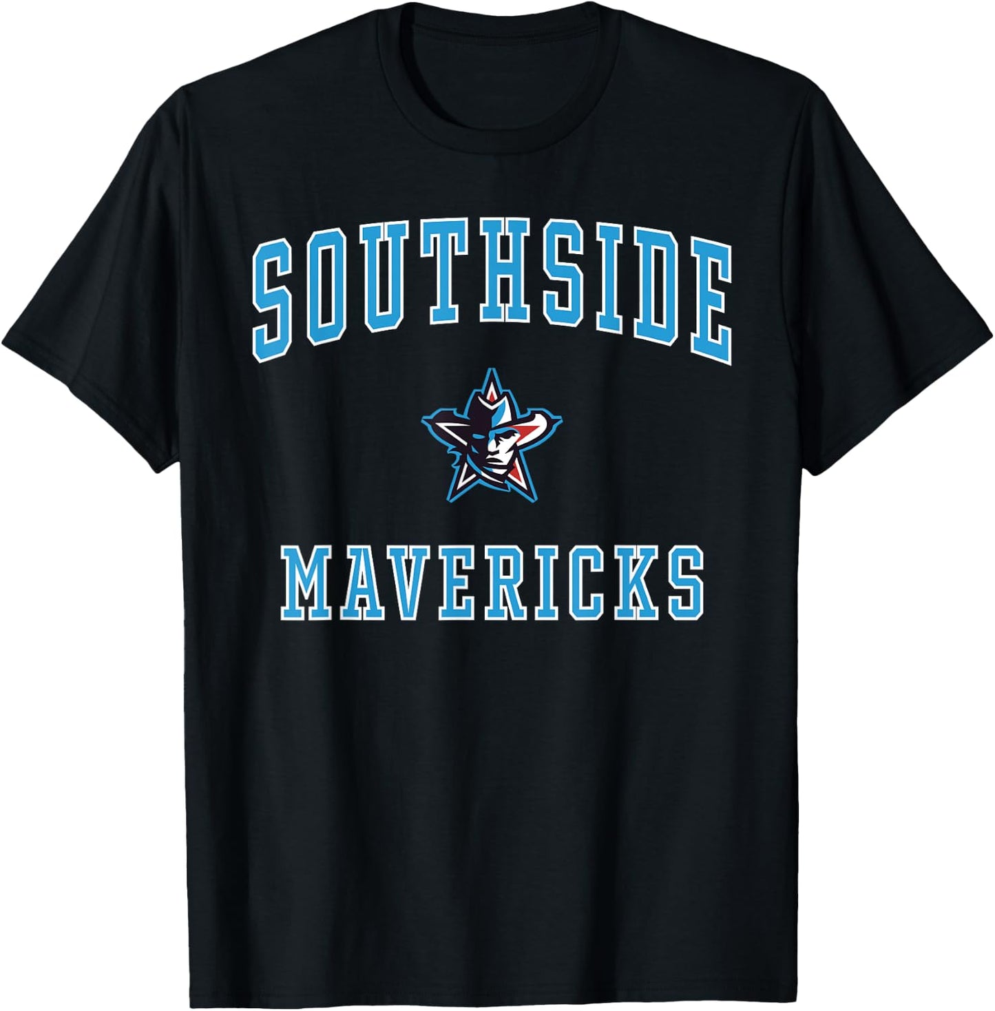 Southside High School Blue Mavericks T-Shirt - T-Shirt | Black