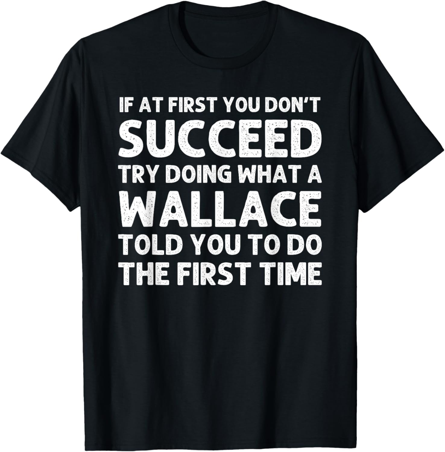 WALLACE Funny Surname Family Tree Birthday Reunion Idea T-Shirt - T-Shirt | Black