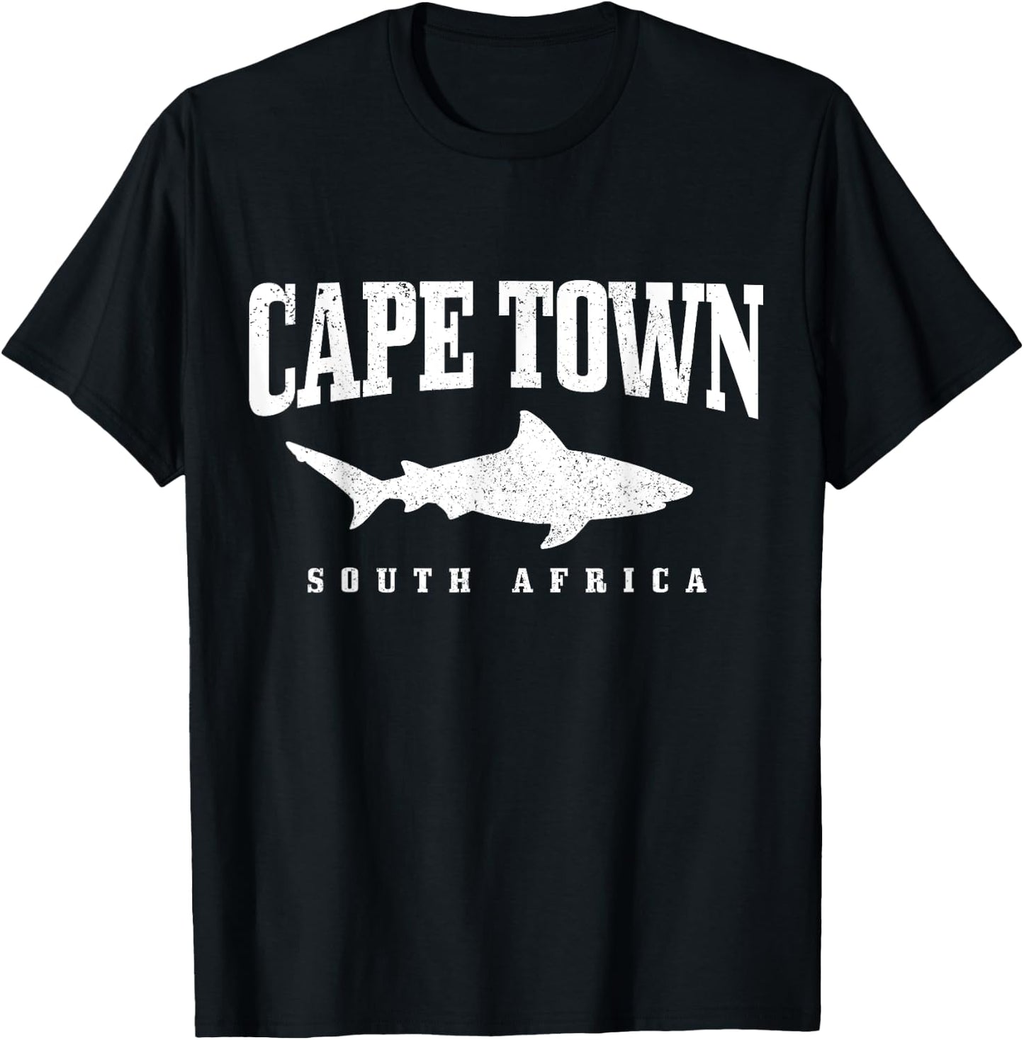 Cape Town South Africa Great White Shark Cage Diving Vintage T-Shirt - T-Shirt | Black