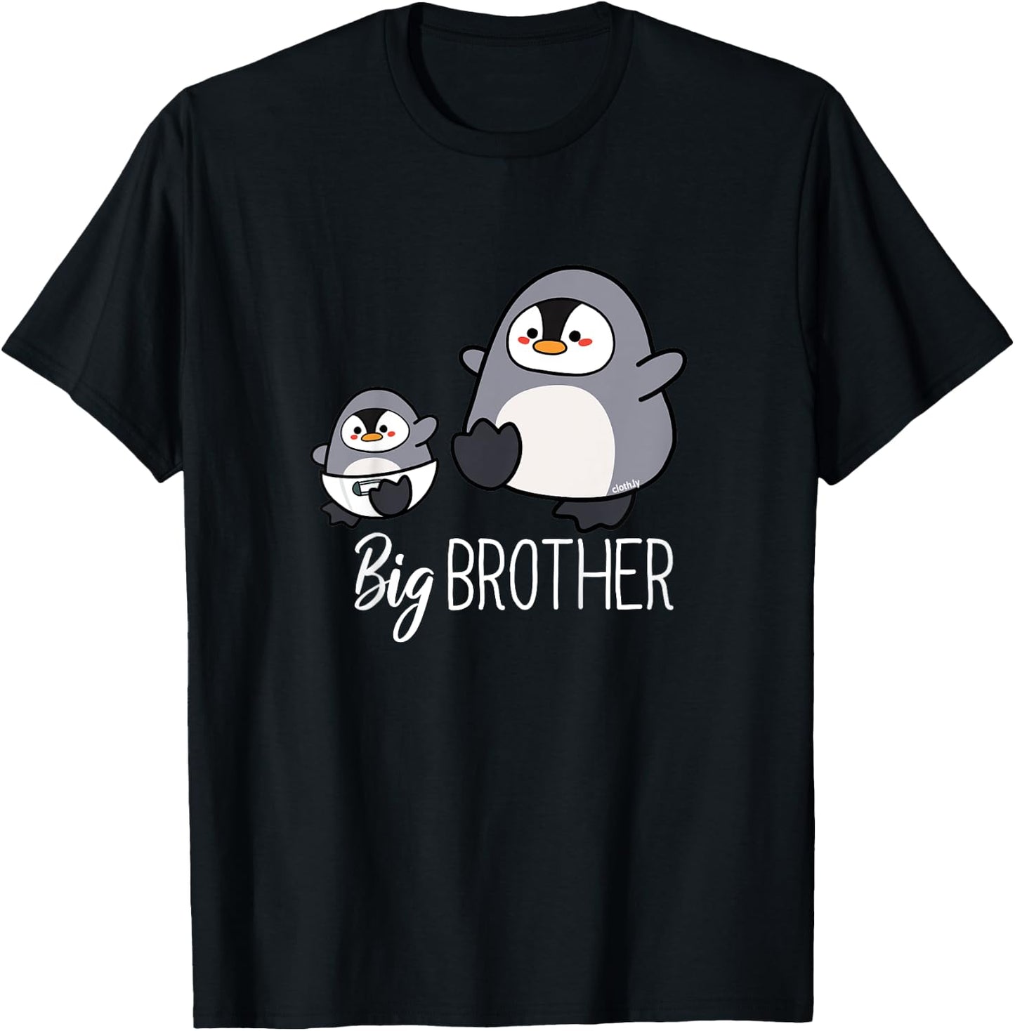 Kids Big Brother Shirt Penguin T-Shirt - T-Shirt | Black