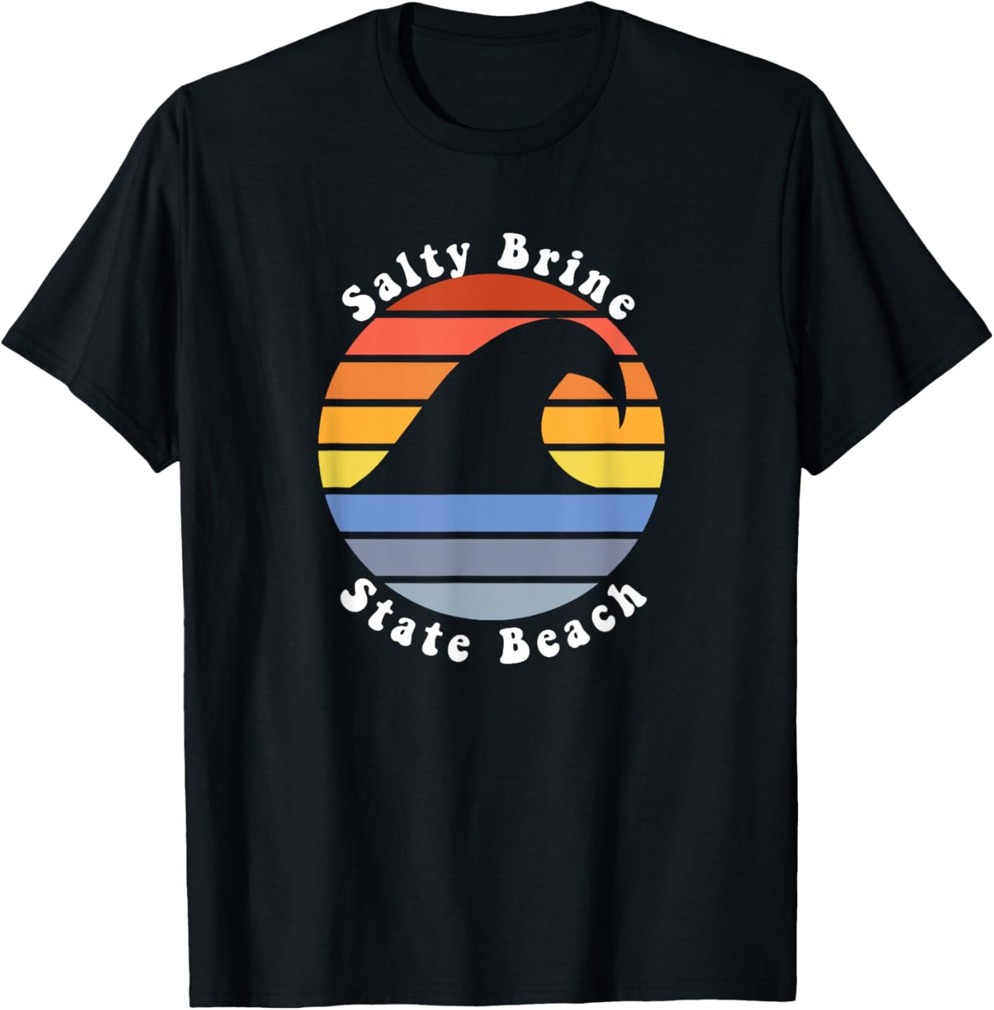 Cute Salty Brine Rhode Island RI Beach Vacation Souvenir T-Shirt - T-Shirt | Black