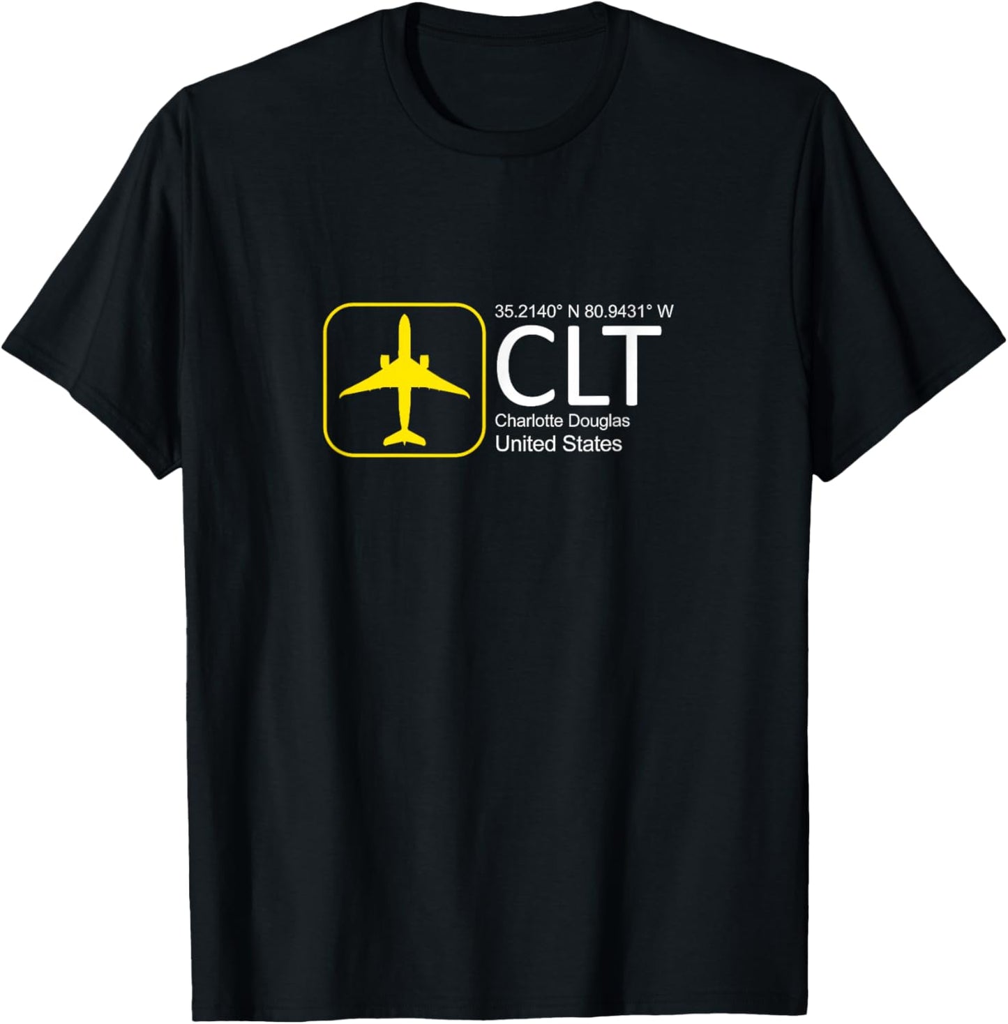 CLT Skyline Style: Charlotte Airport Merch T-Shirt - T-Shirt | Black