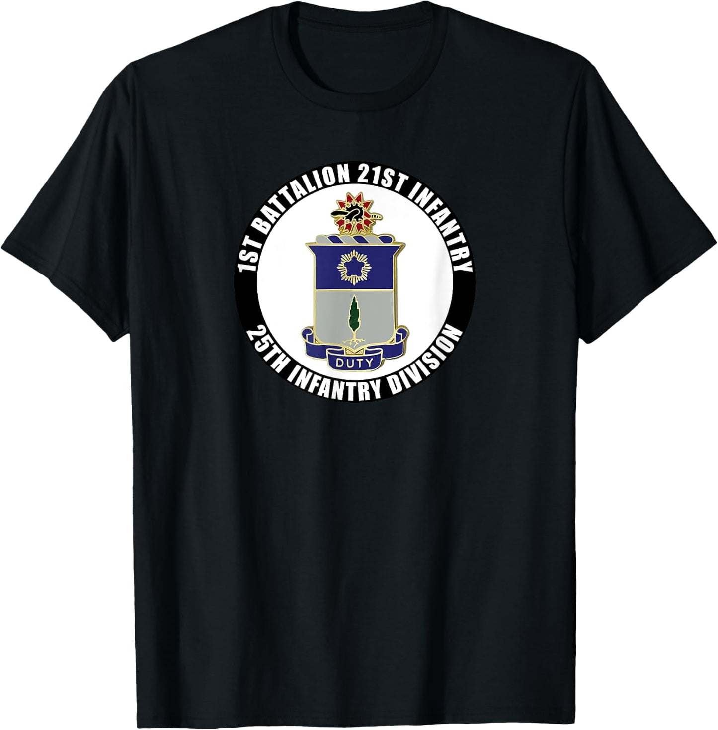 1st Battalion 21st Infantry 25th Infantry Division Veteran T-Shirt - T-Shirt | Black