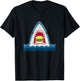 Shark Shirt - Shark Eating Burger Food Lover Gift T-Shirt - T-Shirt | Black