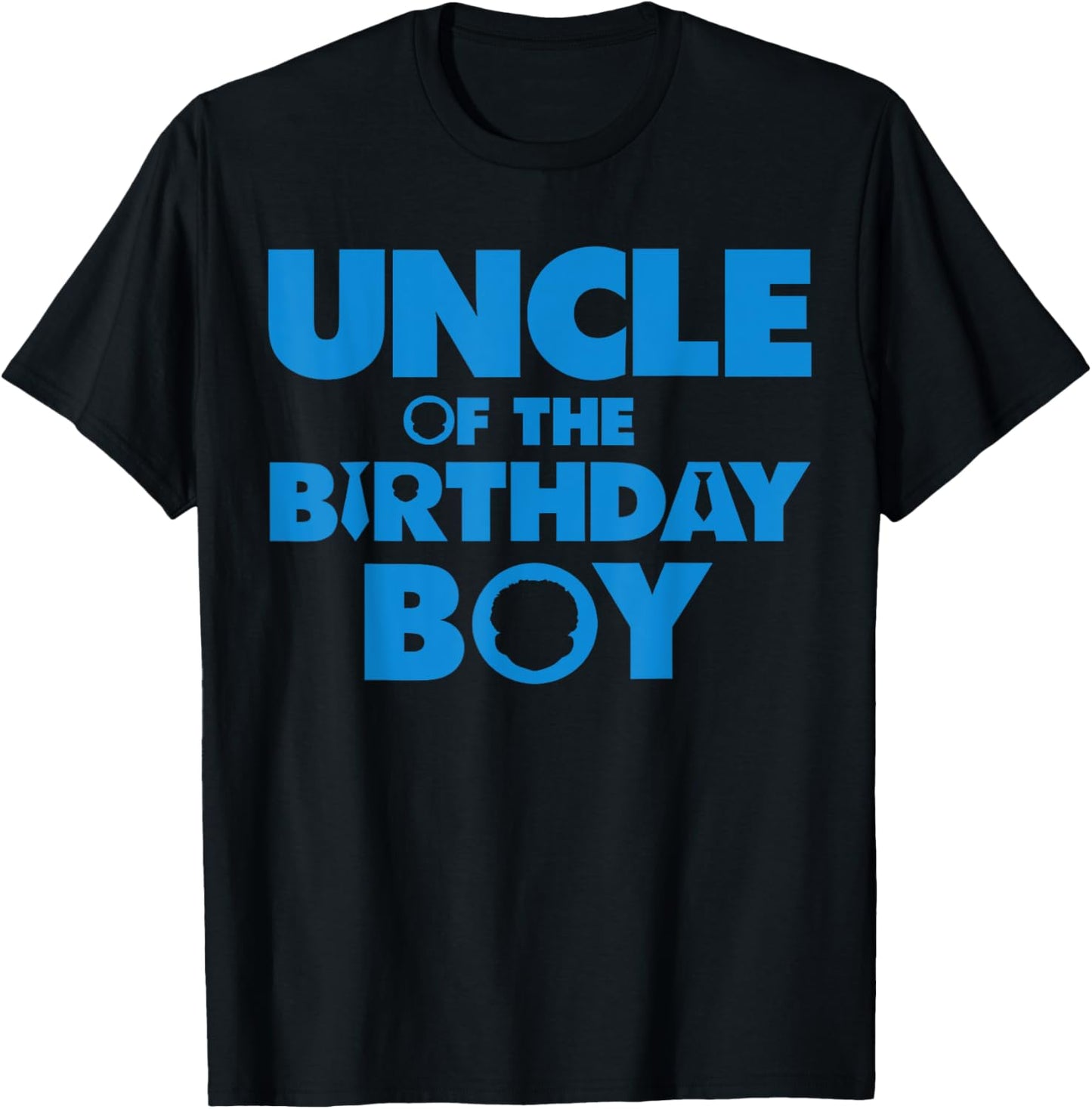 Uncle Of The Birthday Boy Afro Boss Baby Family Bday Party T-Shirt - T-Shirt | Black