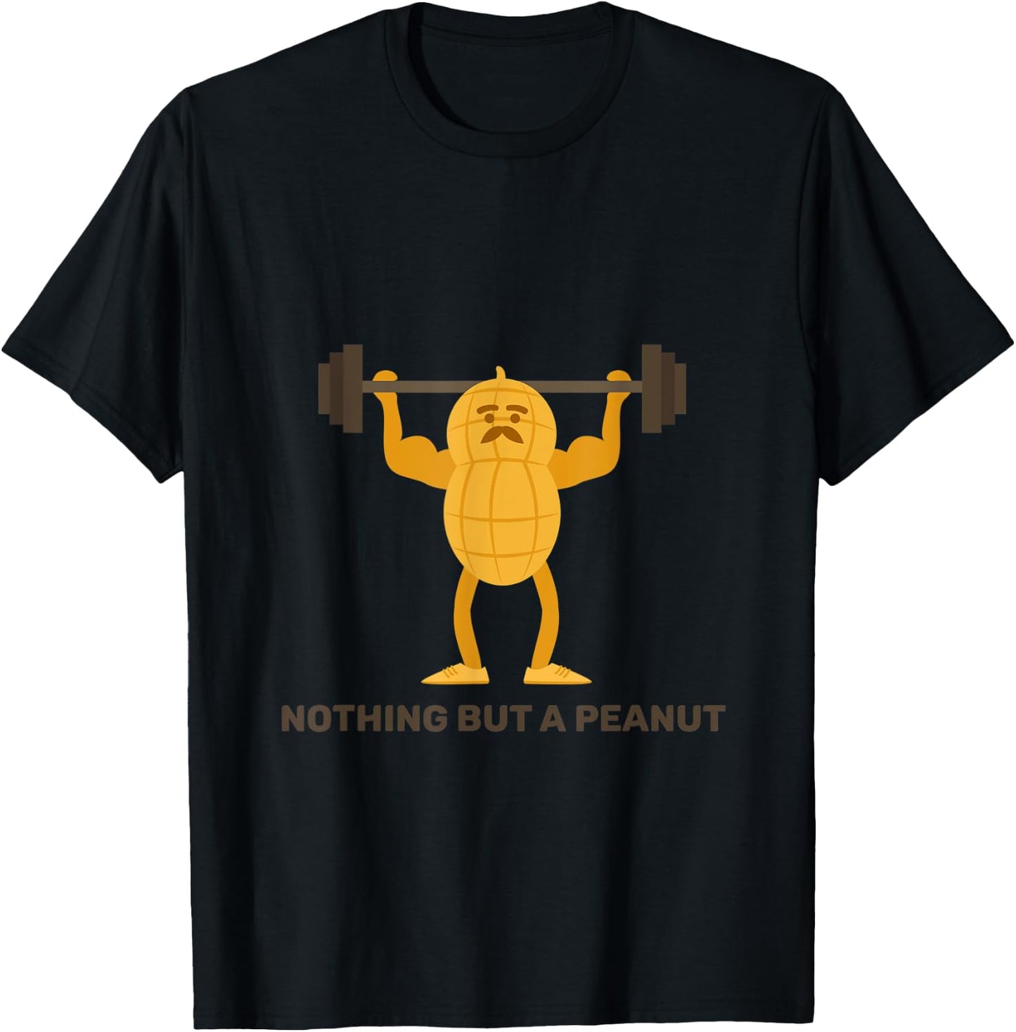 Nothing But A Peanut Biceps Huge Arms Bodybuilder Strong T-Shirt - T-Shirt | Black