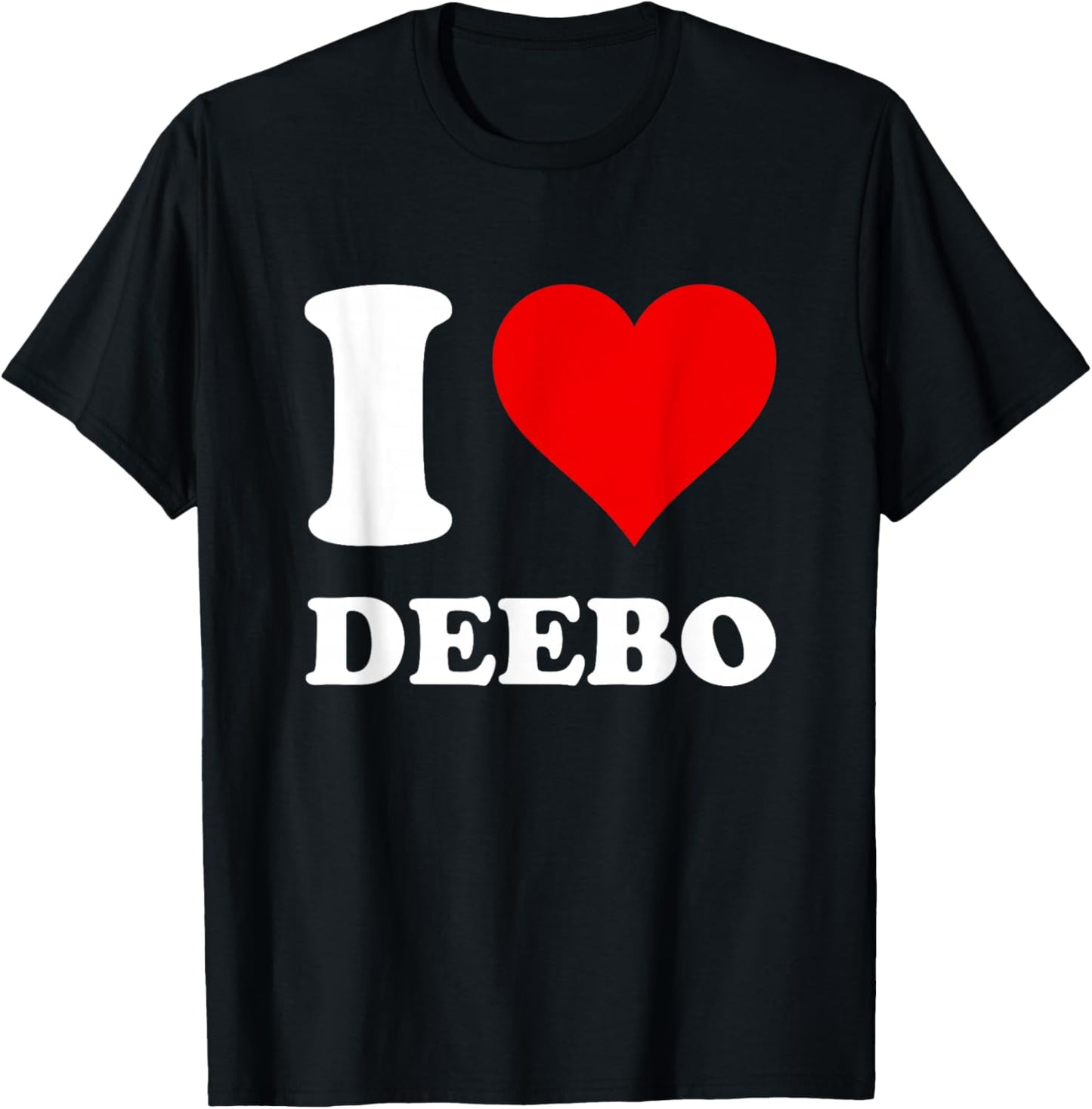 Red Heart I Love Deebo T-Shirt - T-Shirt | Black