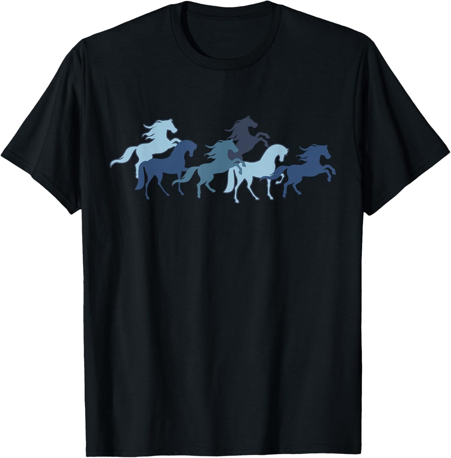 DreamWorks Spirit Riding Free Running Horses T-Shirt - T-Shirt | Black