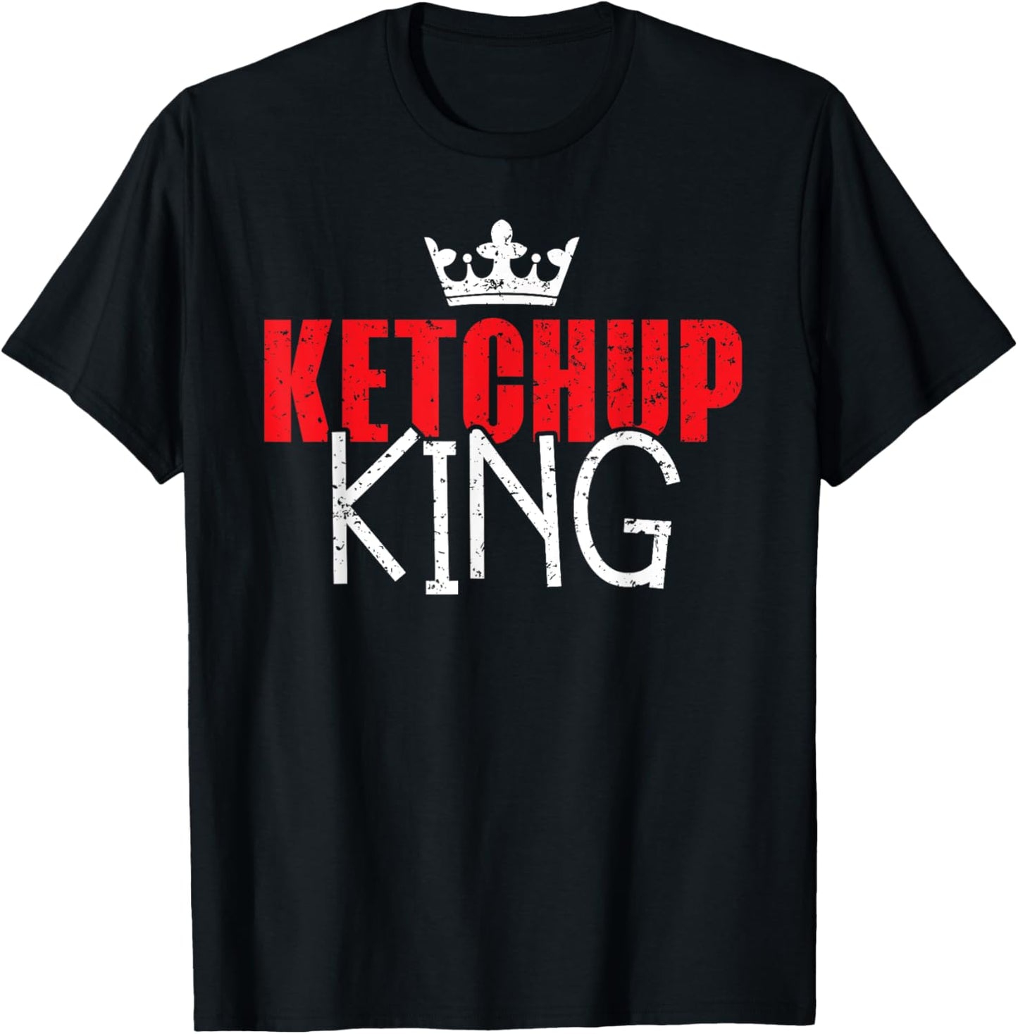 Condiments Food Lover Tomato Ketchup King T-Shirt - T-Shirt | Black