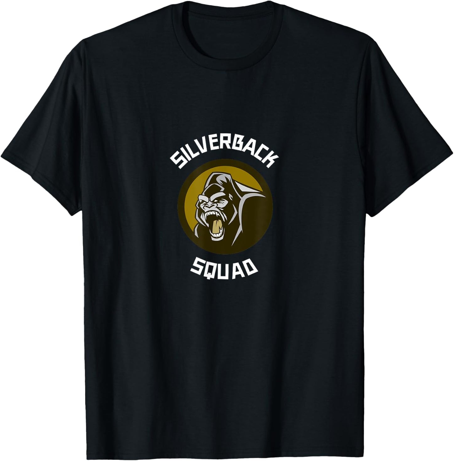 Silverback Gorilla Monkey Squad T-Shirt - T-Shirt | Black
