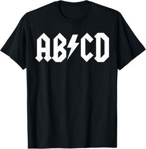 Boys Girls Teachers ABCD Rock Graphic Back to School T-Shirt - T-Shirt | Black