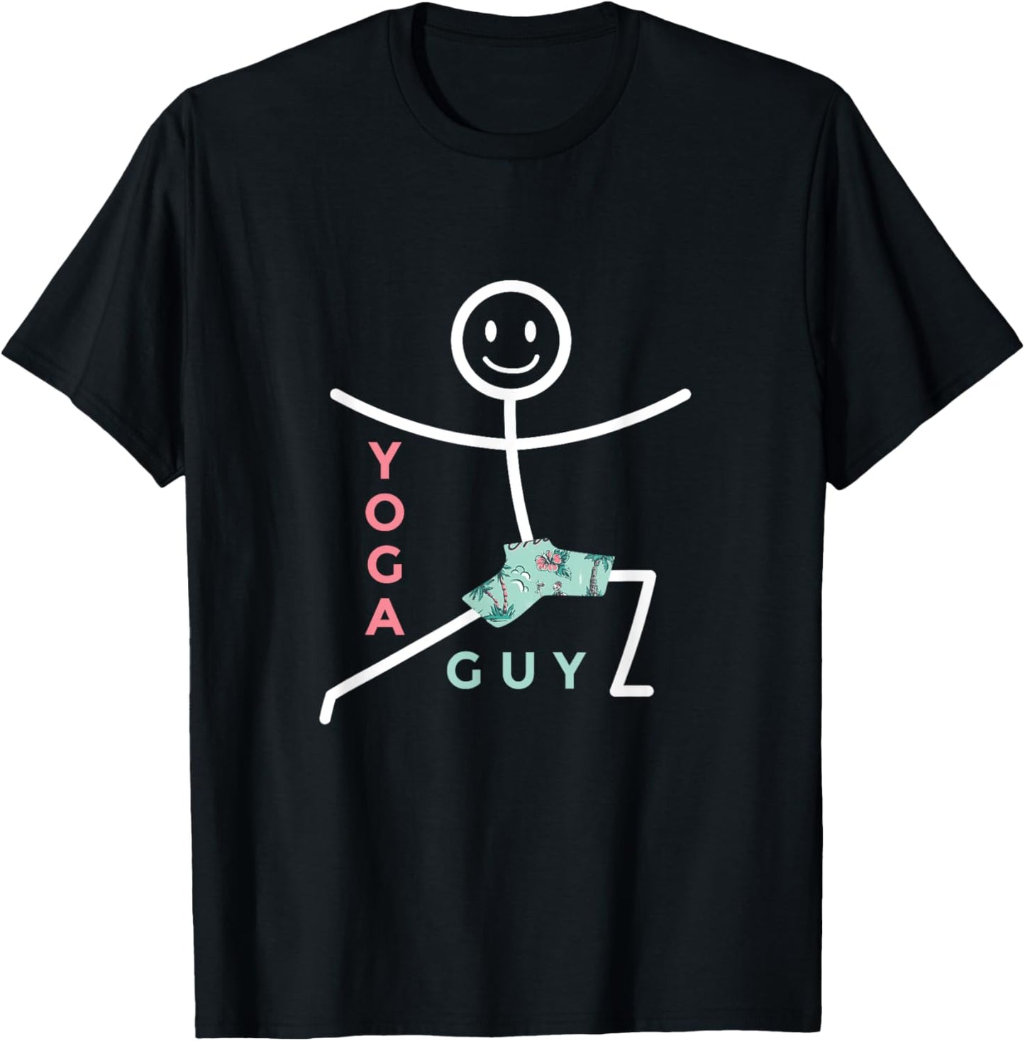 Meditating Stick Man Meditation Zen Namaste Yoga Instructor T-Shirt - T-Shirt | Black