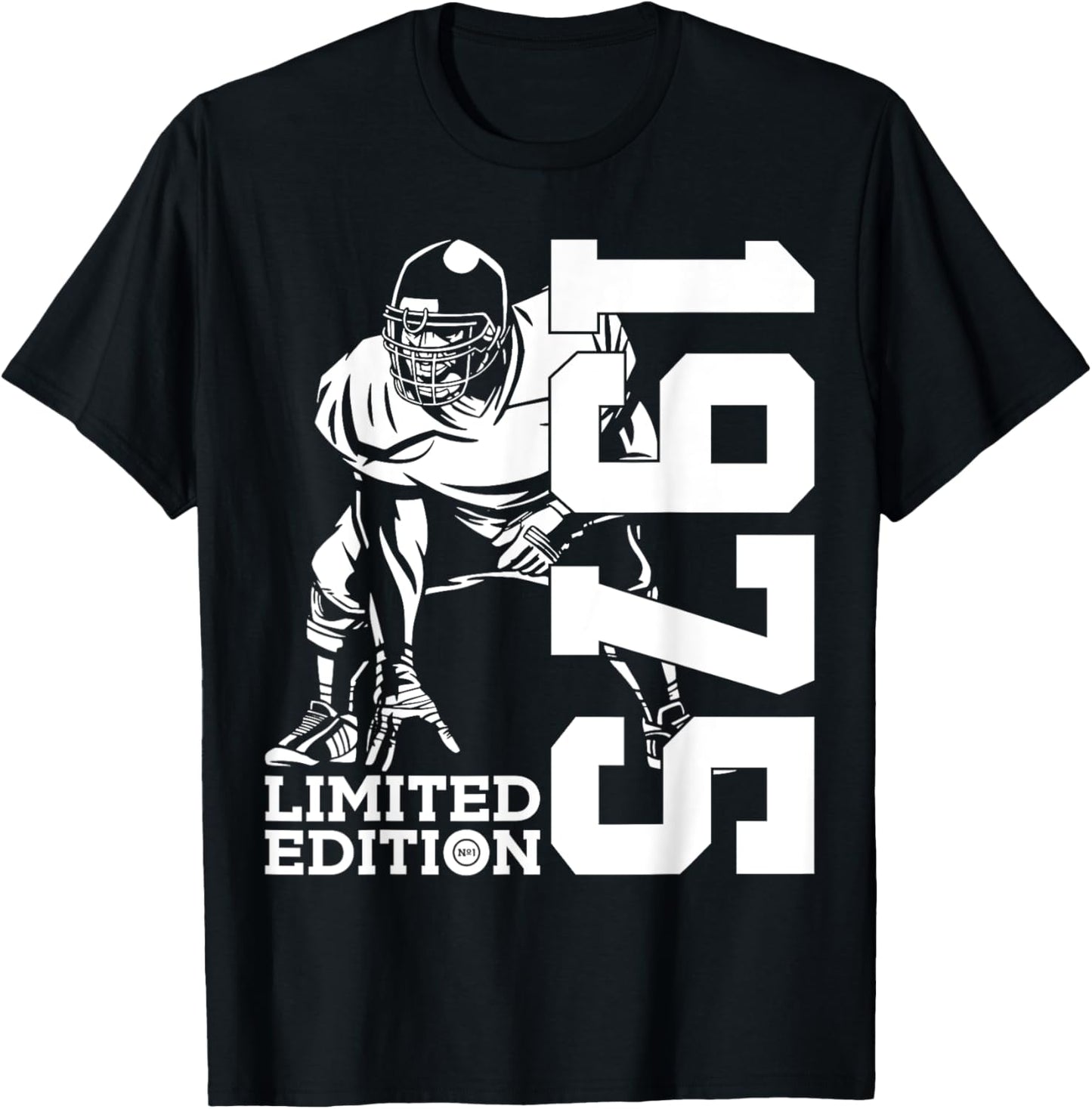 50th BIRTHDAY FOOTBALL LIMITED EDITION 1975 FOOTBALL T-Shirt - T-Shirt | Black