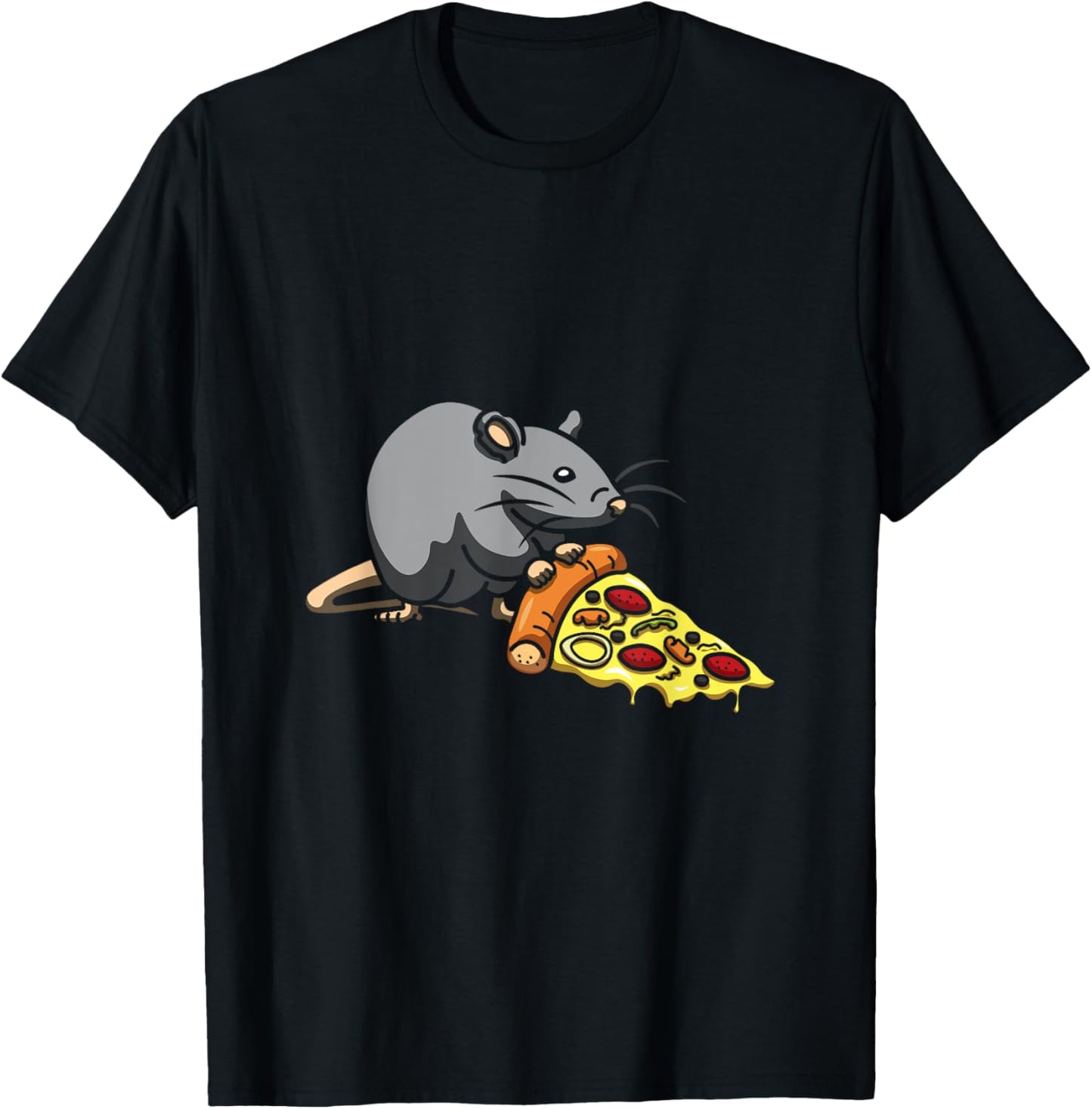 Mouse Lover Pizza Eater Foodie Baking Cheese Pizza Maker T-Shirt - T-Shirt | Black