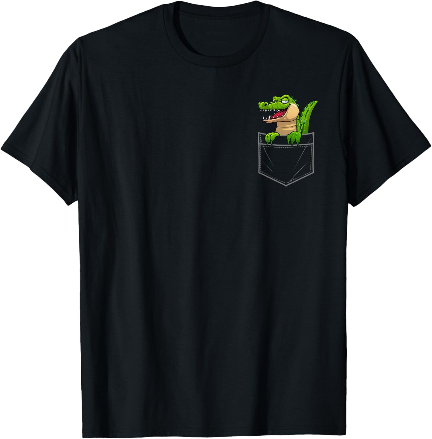 Funny Crocodile Art Women Kids Gator Lover Crocodile T-Shirt - T-Shirt | Black