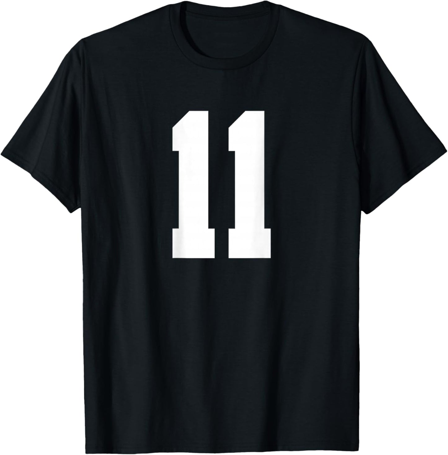 Number 11 (on Back) Sports Team Jersey Number T-Shirt - T-Shirt | Black