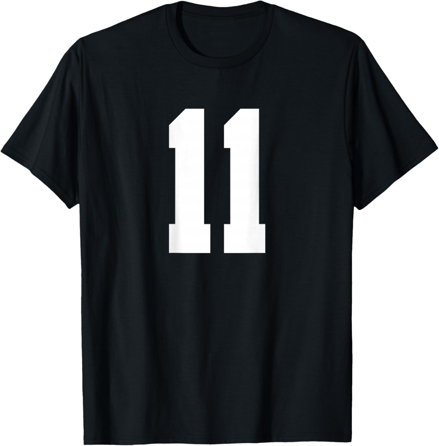 Number 11 (on Back) Sports Team Jersey Number T-Shirt - T-Shirt | Black