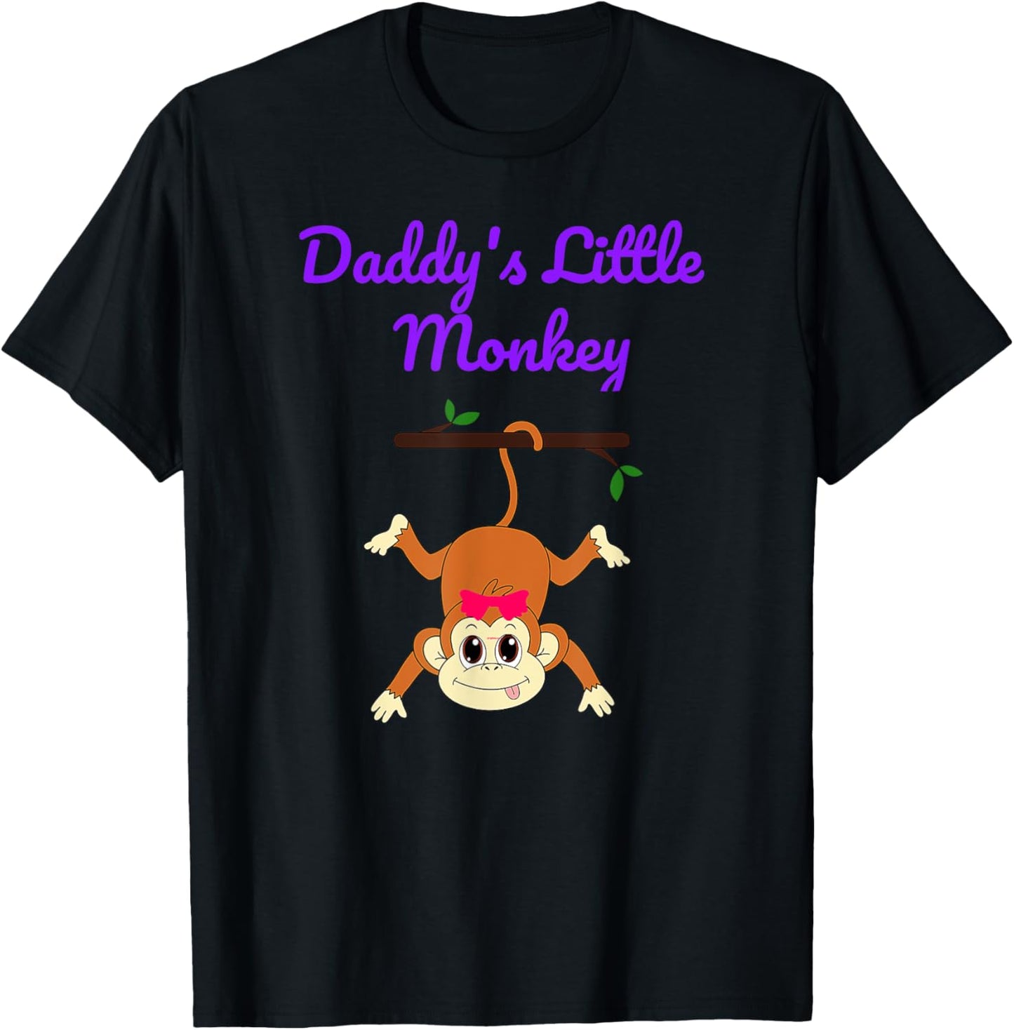Daddy's Little Monkey T-Shirt - T-Shirt | Black