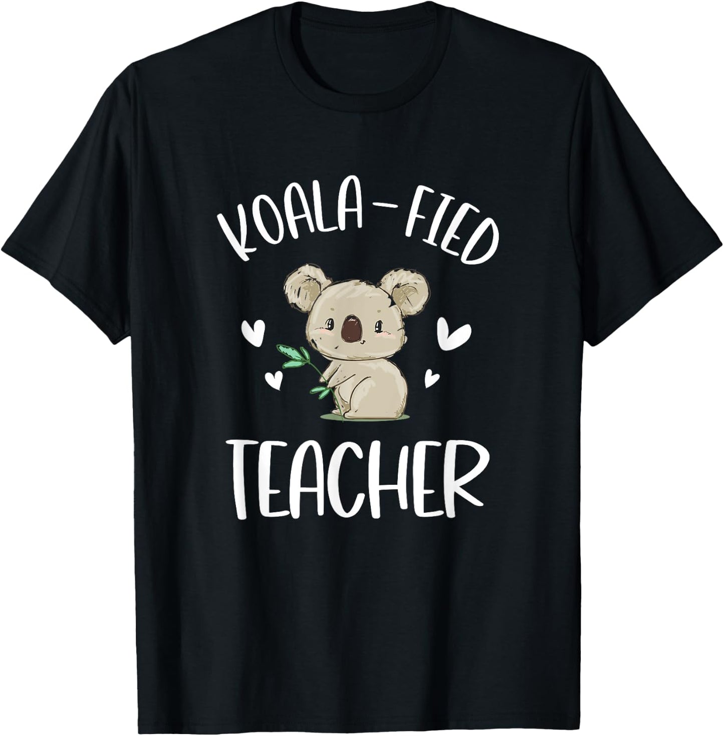 Funny Teacher Shirt, Qualified Teacher, Gift Koala Fied Women Girls Kids T-Shirt - T-Shirt | Black