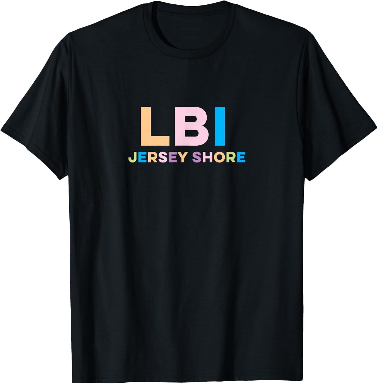 Long Beach Island NJ Colorful Vacation T-Shirt - T-Shirt | Black