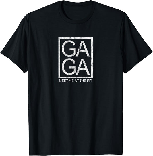 Gaga Ball Game Player Novelty Meet Me At The Pit T-Shirt - T-Shirt | Black