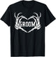 Spooky Groom Skeleton Hands Halloween Engagement Wedding T-Shirt - T-Shirt | Black