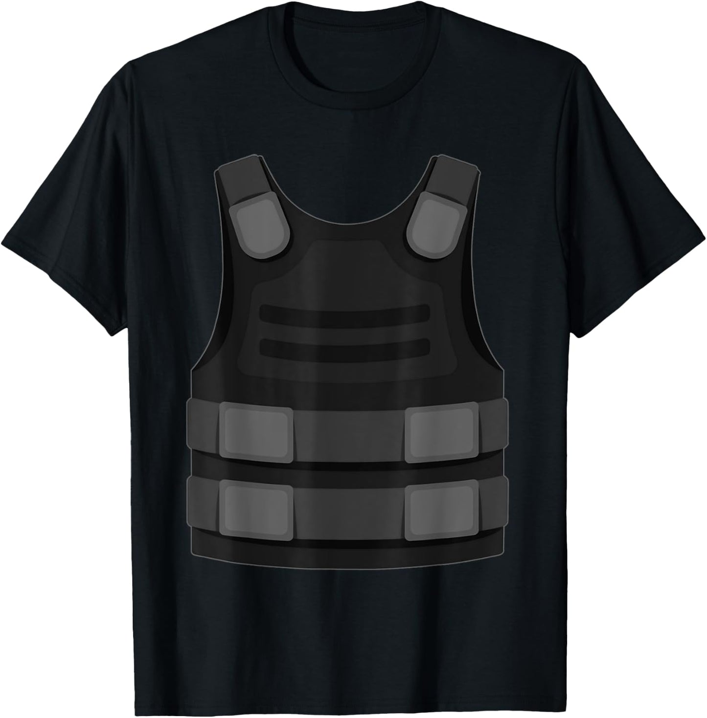 Bulletproof Vest Halloween Costume Shirt Gamer Gaming T-Shirt - T-Shirt | Black