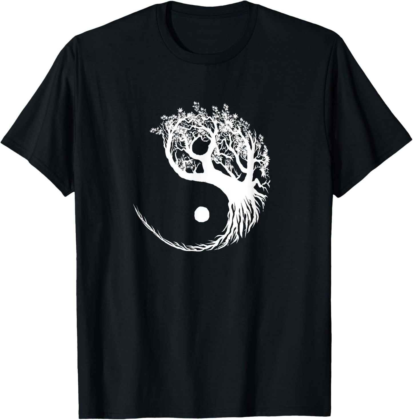 Mandala Yin Yang Bonsai Tree Funny Hippie Gift Women T-Shirt - T-Shirt | Black