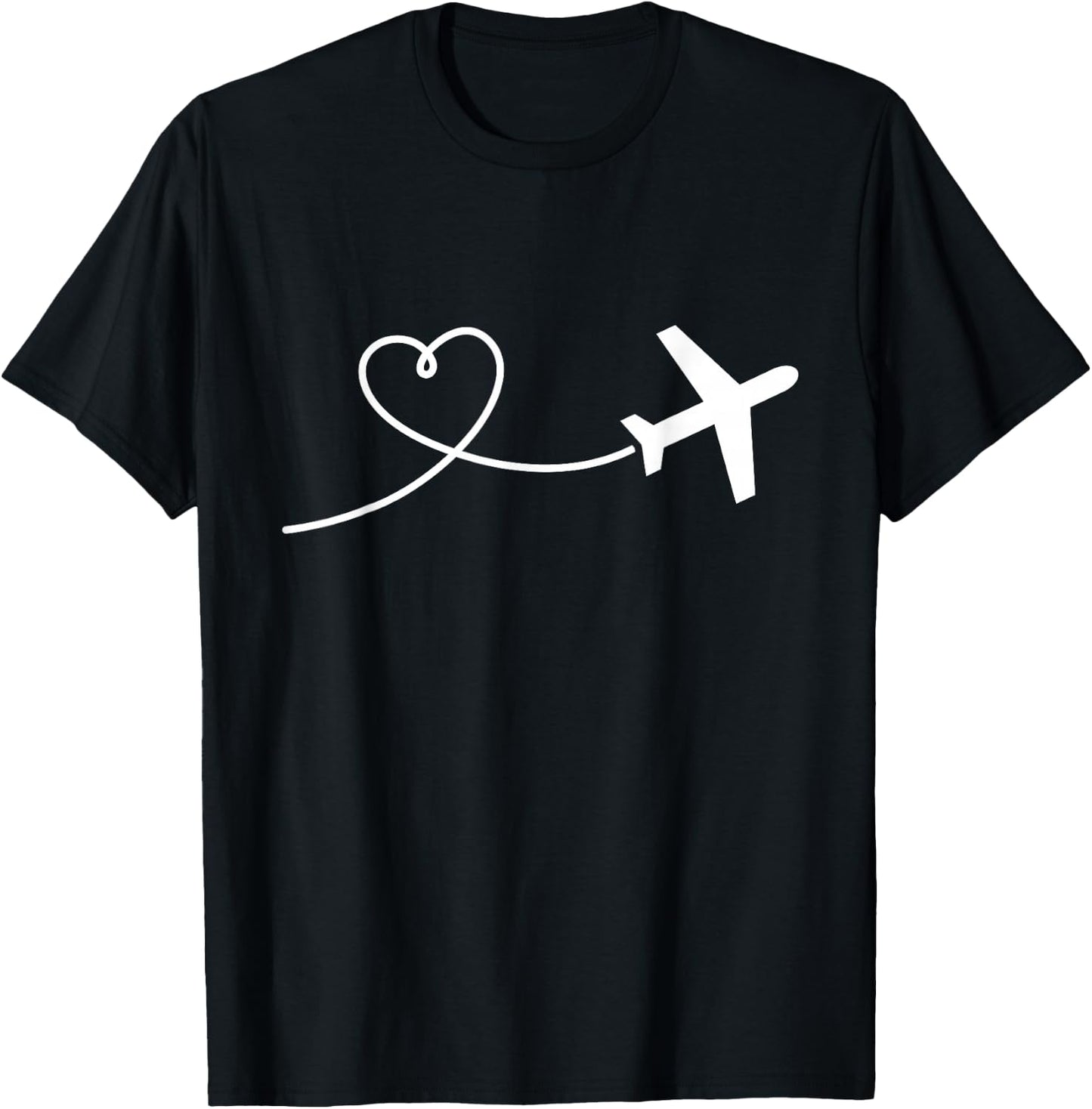 Airplane Heart T-Shirt - T-Shirt | Black