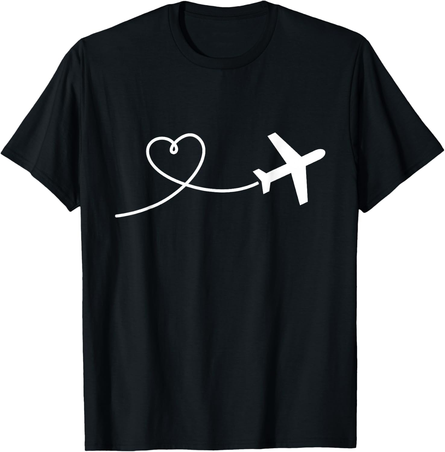 Airplane Heart T-Shirt - T-Shirt | Black